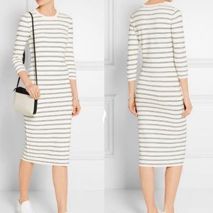 Theory Delissa B Striped Midi Sweater Dress